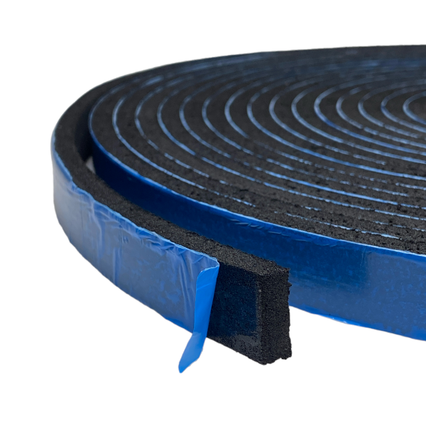 Fita Borracha Eva Adesiva Para Vedação Fresta 08x20mm 10mt