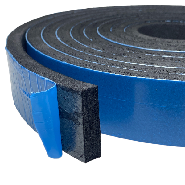 Fita Borracha Eva Adesiva Para Vedação Fresta 12x45mm 5mt