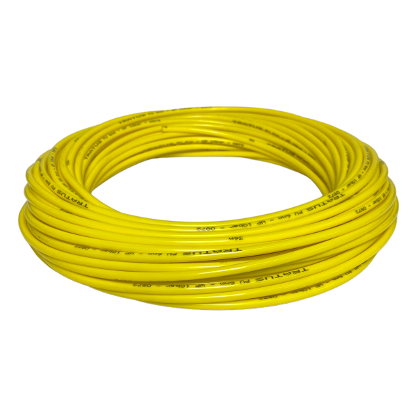 Mangueira Tubo Pneumática Pu 4mm Poliuretano Amarela 4mt