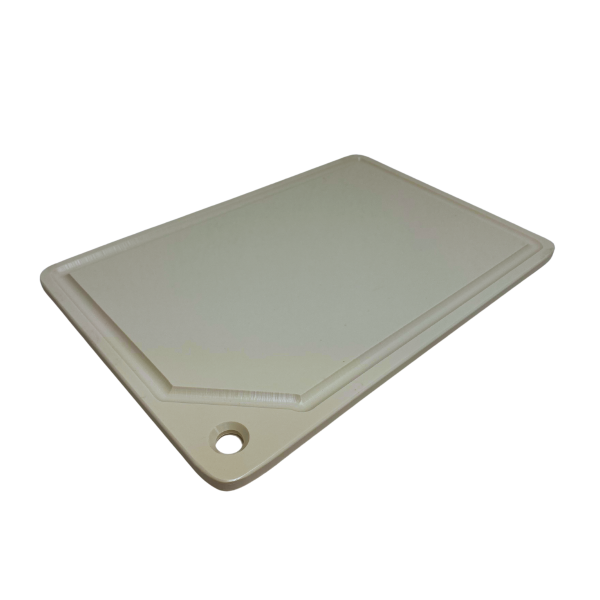 Tábua de Carne Plástica Bege Polietileno 50x30cm 10mm