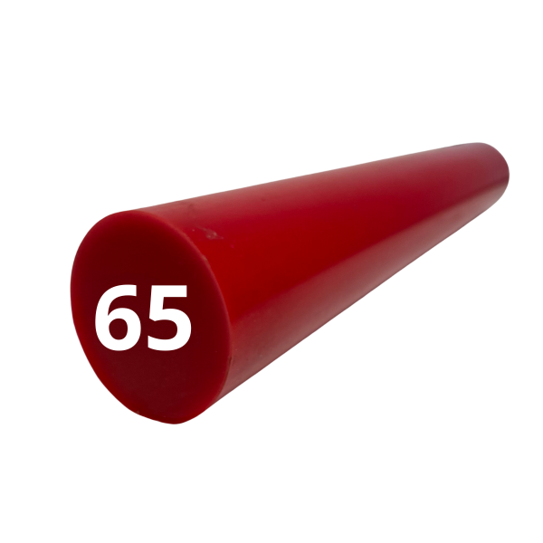 Barra Tarugo de Pu Poliuretano Vermelho 80SH 65mm x 300mm