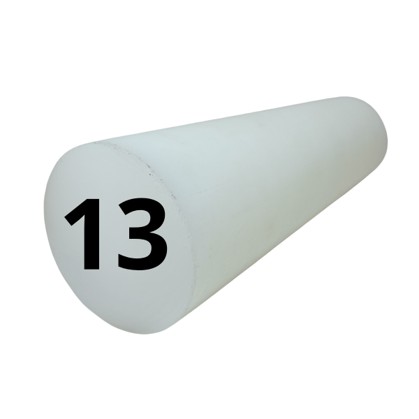 Barra Tarugo de Teflon PTFE 13mm Alta Temperatura 250mm