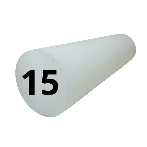 Barra Tarugo de Teflon PTFE 15mm Alta Temperatura 1000mm