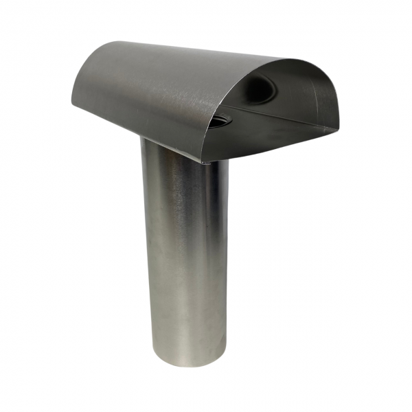 Chapéu Chaminé T Para Duto de Alumínio Coifa Aquecedor 126mm