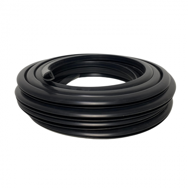 Perfil Borracha U Galão Acabamento Vidro U166 12mm 5mt