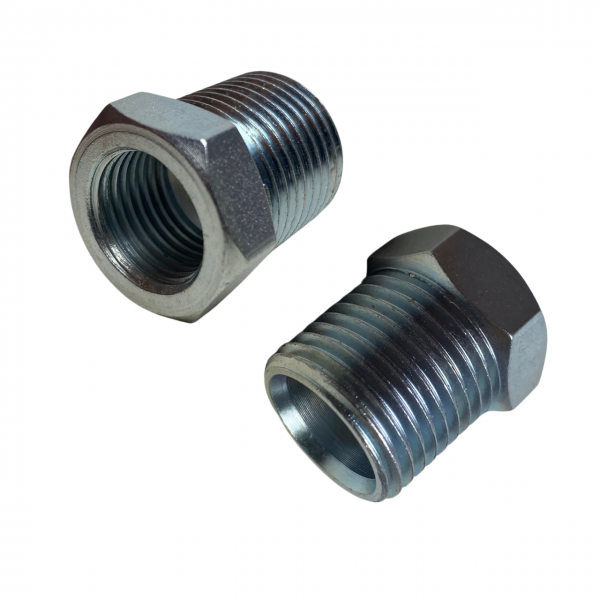 Bucha de Redução Aço Macho 1/2 X M16 Fêmea Roscável Conexão