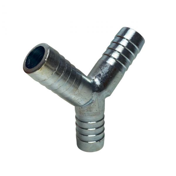 Emenda em Y Aço Para Mangueira 3/4 19mm Conexão União Ar Gás