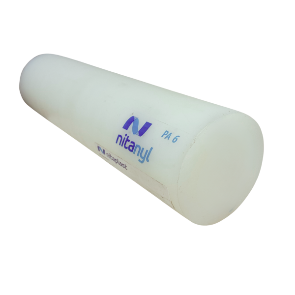 Barra Tarugo de Nylon Tecnil 130mm Branca Redonda 1000mm