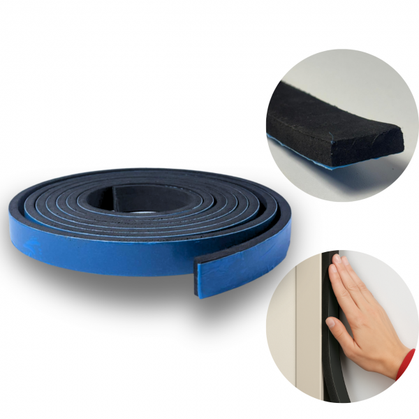 Fita Eva Cola Vedação Isolamento Térmico e Acústico 10x30mm 5mt