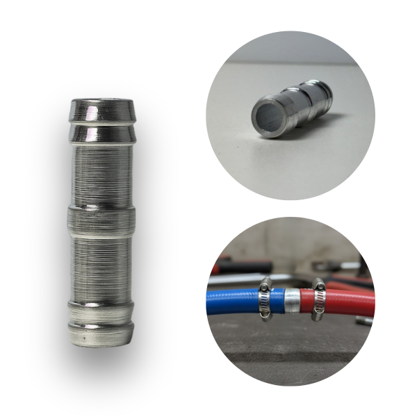 Emenda União de Aluminio 1/2 13mm para Mangueira Ar Água Gás