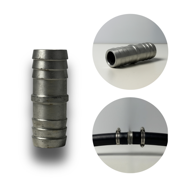 Emenda União Aluminio 1.1/2 Pol 38mm para Mangueira Ar Água Gás