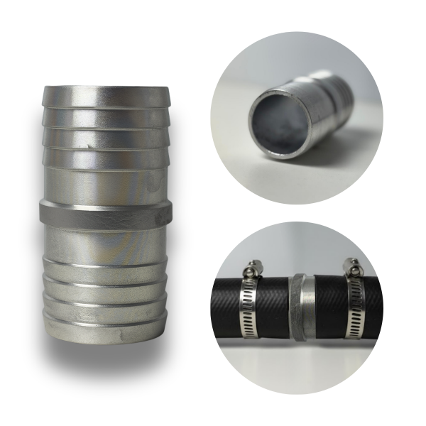 Emenda União Aluminio 2 Pol 50mm para Mangueira Ar Água Gás