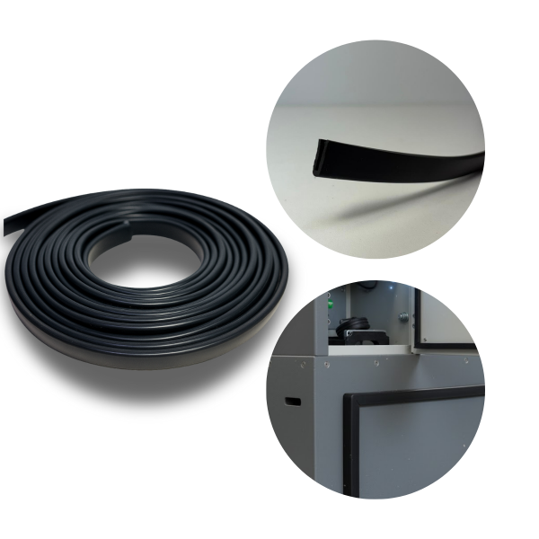 Perfil Pvc Preto U Galão Acabamento 2,0x6,0x16,0mm 1mt