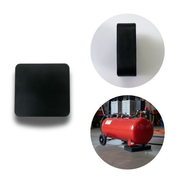 Calço Borracha Maciço Anti Vibração Amortecedor 50x50x15mm