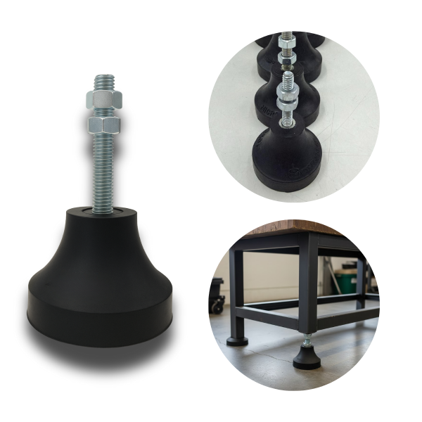 Sapata Pé Nivelador Vibra Stop Calço de Borracha Nº4 1/2