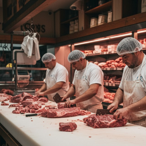 Tábua de Carne Plástica Branca Polietileno 100x100cm 8mm