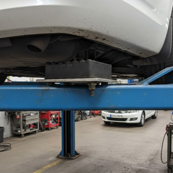 Sapata Coxim Octógono Borracha Elevador Auto123x145x30 mm