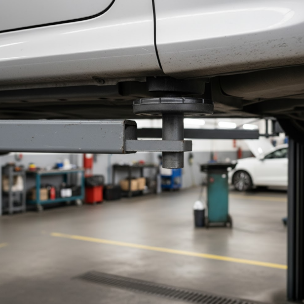 Sapata Coxim Redondo Borracha Elevador Auto 150x180x35mm