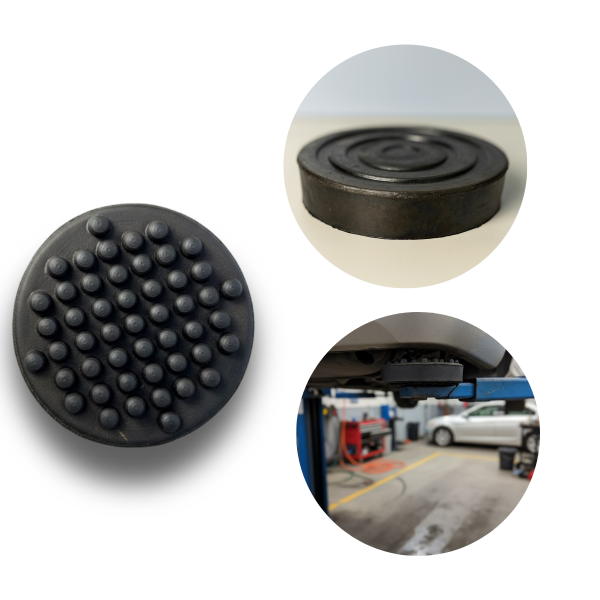 Sapata Coxim Redonda Borracha Elevador Auto 110x115x30mm