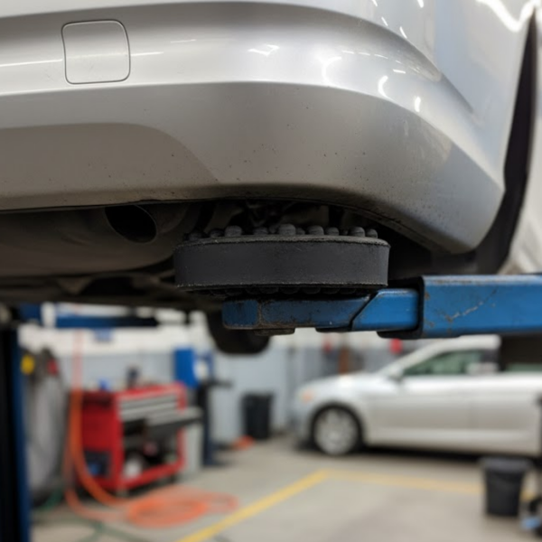 Sapata Coxim Redonda Borracha Elevador Auto 110x115x30mm