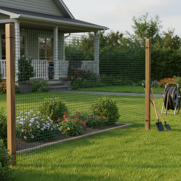 Tela Metal Revestida Verde Jardim Gaiola Cerca 19mm 1mtx5mt