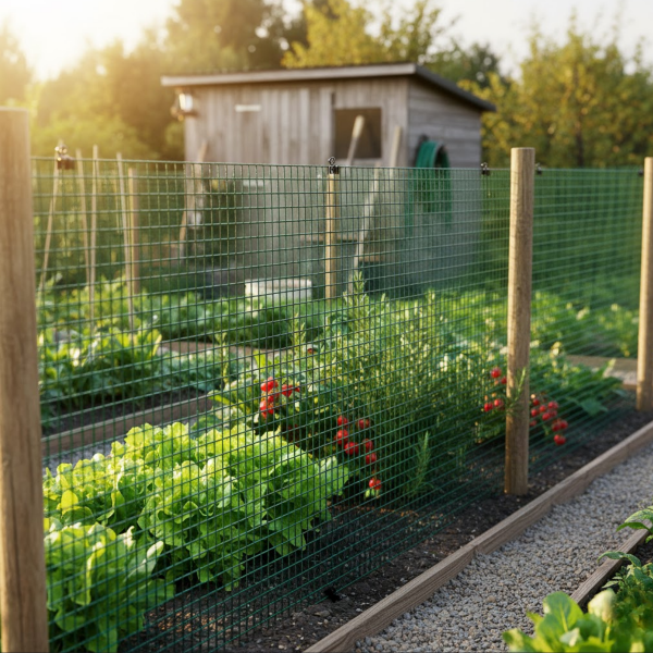 Tela Metal Revestida Verde Jardim Gaiola Cerca 12mm 50cmx3mt