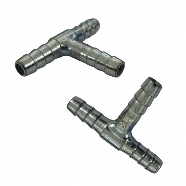 Emenda Tee Te Aço Para Mangueira 3/16 5mm Ar Agua Gás