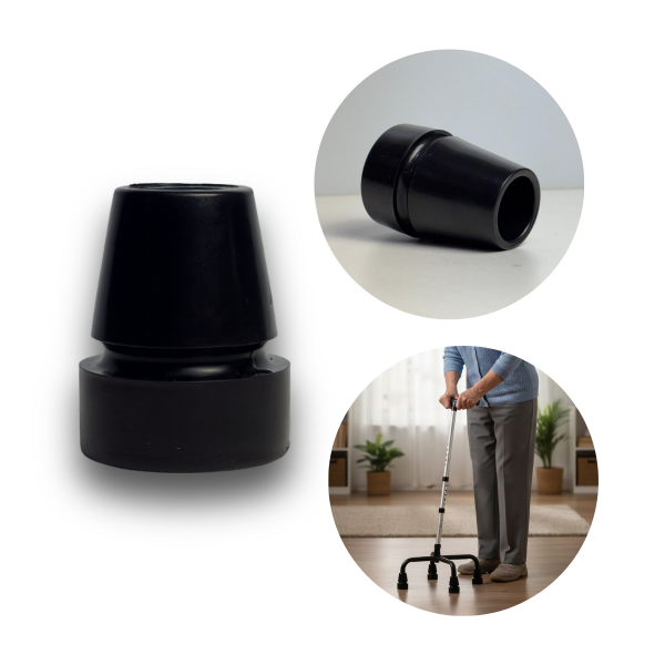 Pé Ponteira de Borracha para Bengala Muleta Andador 19mm 3/4
