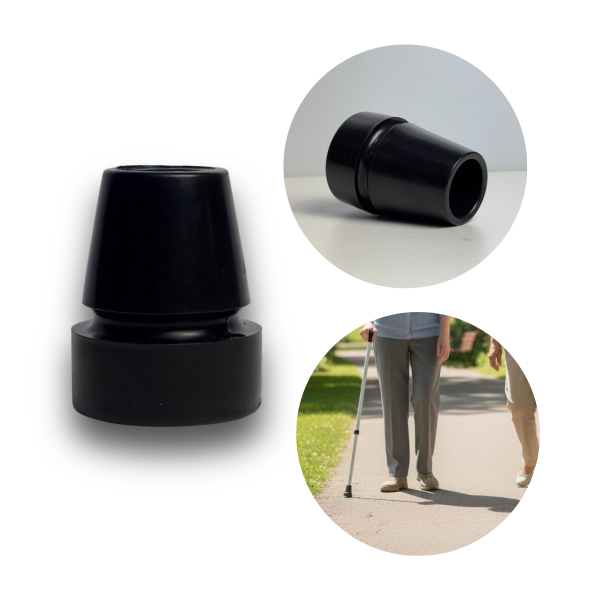 Pé Ponteira de Borracha para Bengala Muleta Andador 22mm 7/8 3Uni