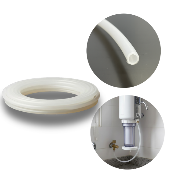 Mangueira tubo filtro atoxica Pead natural 3/8 9mm 1mt