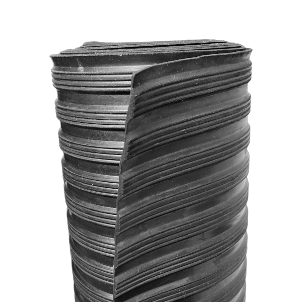 Piso Lençol Manta de Borracha Lisa Ripadão 3mm 0,50 x 1,00mt