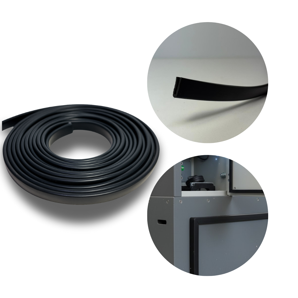 Perfil Pvc Preto U Galão Acabamento 2,0x6...